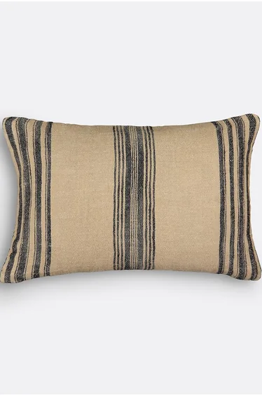 Belaga Striped Rectangular Cotton & Linen Cushion Cover