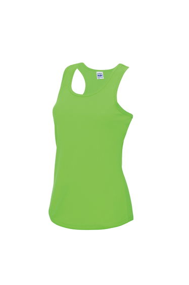 AWDis Just Cool Girlie Fit Sports Ladies Vest / Tank Top - Electric Green
