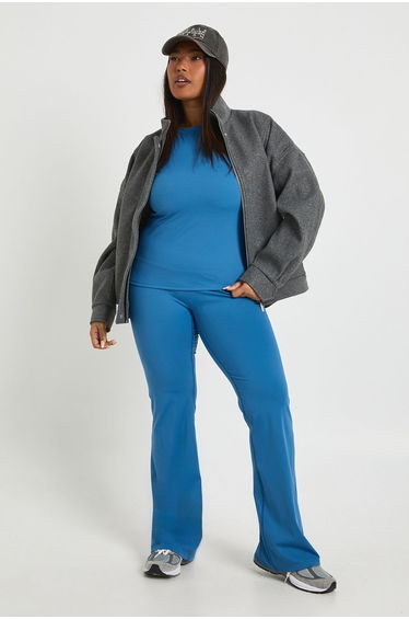 Plus Supersoft Peached Sculpt Top - dark blue