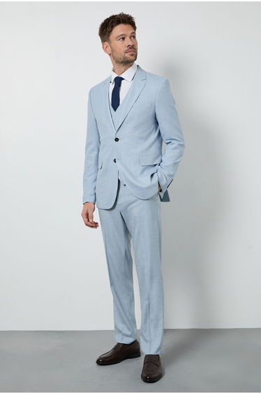 Light Blue Slim Fit Suit Jacket