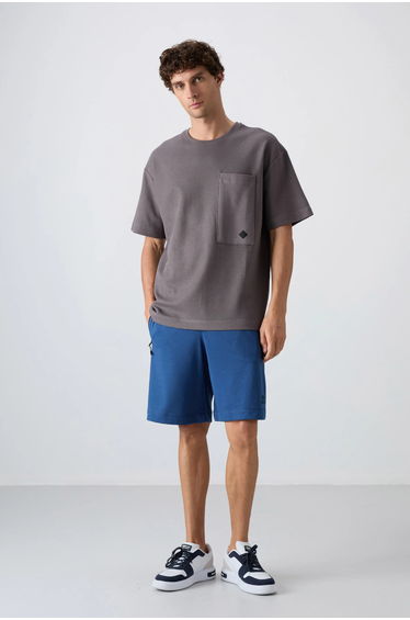 TOMMY Oversized Cotton-Blend Crew Neck T-Shirt With Pocket
