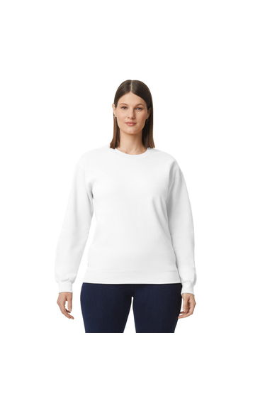 Gildan Mens Midweight Crew Neck Sweatshirt - White