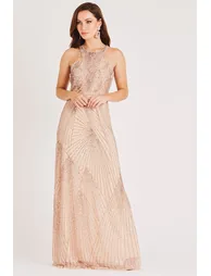 Raleigh Maxi in Nude Dress