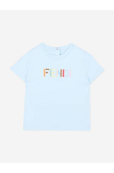 Fendi Baby Logo T-Shirt in Blue
