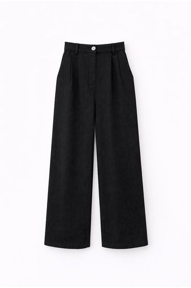 Mixray High Waist Velvet Straight Leg Pants