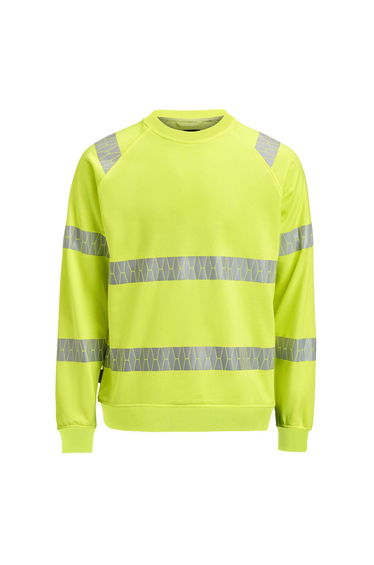 Jobman Mens Hi-Vis Sweatshirt - Yellow