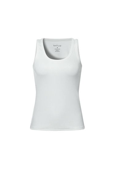 White Solid Tank Top