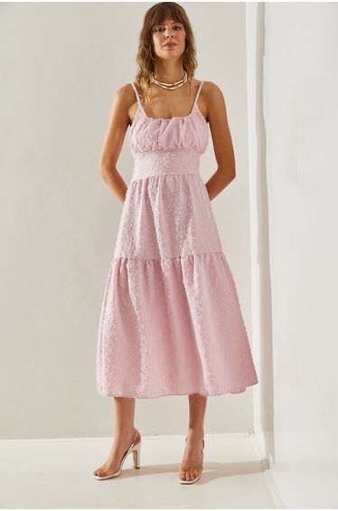 Women's Thin Printed Strap Layered Woven