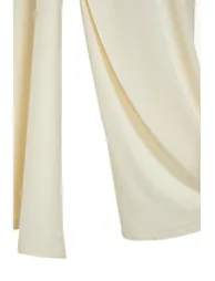Ecru Belted Maxi Knitted Tied Beach Dress - 2
