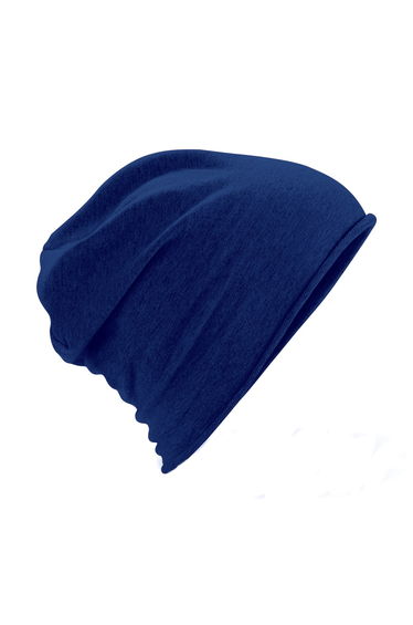 Beechfield Unisex Plain Jersey Beanie Hat - Navy