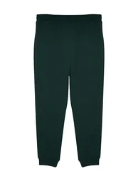 Men's Green Regular/Regular Fit Geometric-Texture Embroidered Drawstring Elastic Leg Sweatpants. - 7