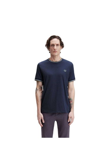 Fred Perry Mens Tipped T-Shirt - Airforce Blue