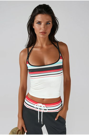 Firoz Spaghetti Stripe Top