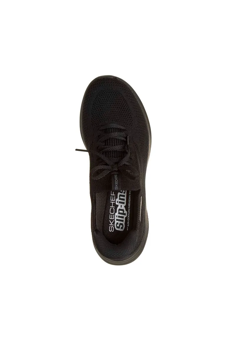 Ultra Flex 4.0 Stretch Knit Fixed Lace Slip-Ins Trainers Black - 3