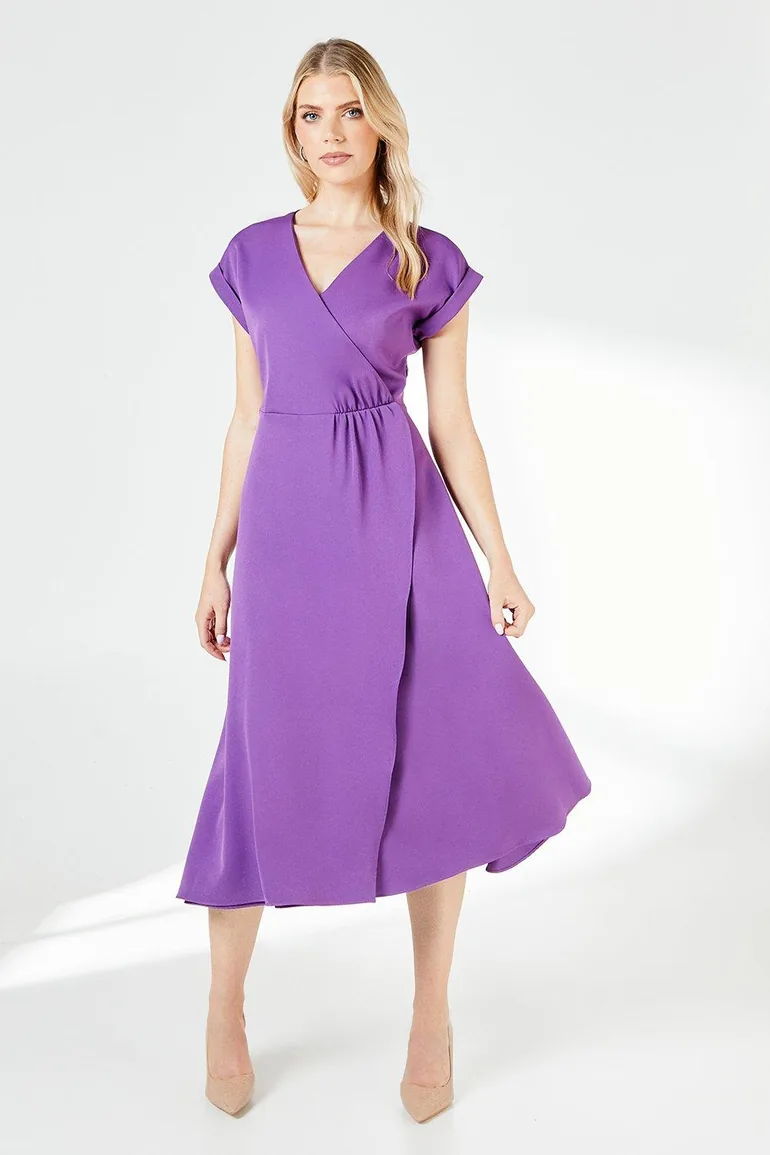 princess polly baby blue dress Rust Red Cold Sleeves Pleated Long Bridesmaid Dress with Slit – FancyVestido main image 0