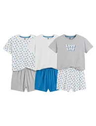 Pack of 3 Short Pyjamas in Cotton