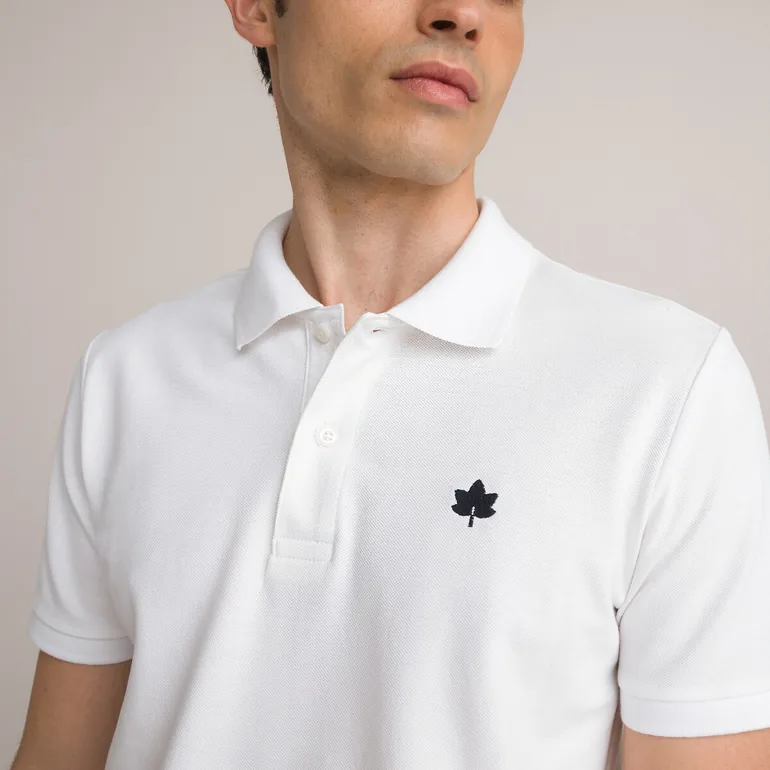 Cotton Polo Shirt with Short Sleeves - 1