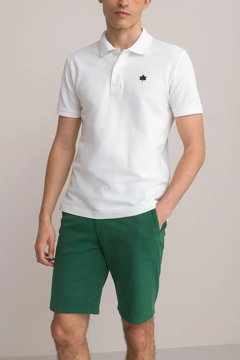 Cotton Polo Shirt with Short Sleeves
