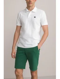 Cotton Polo Shirt with Short Sleeves