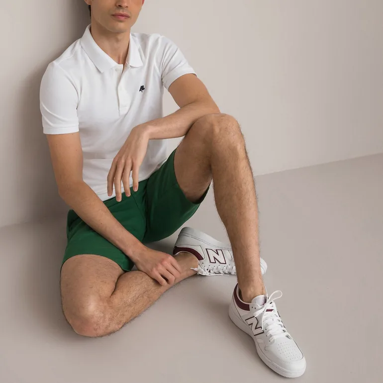 Cotton Polo Shirt with Short Sleeves - 2