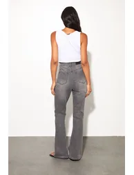 The Tall High Waist Flare Jean - greywash - 2