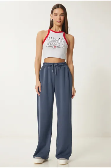 ISTANBUL Wide Leg Drawstring Waist Sweatpants