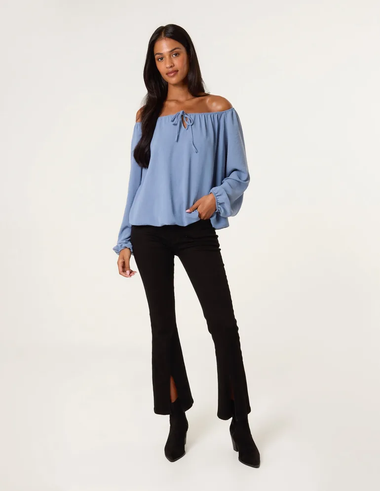 Key Hole Gypsy Neck Top - 3