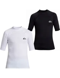 Quiksilver Kids Everyday Short Sleeve UPF 50 Swimming Surfing Rash - 1