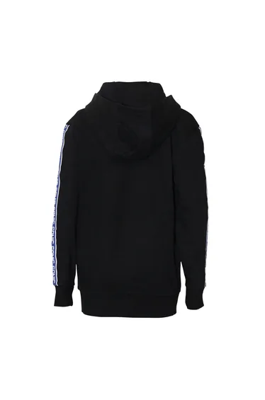 هودي أسود قطن بطبعة