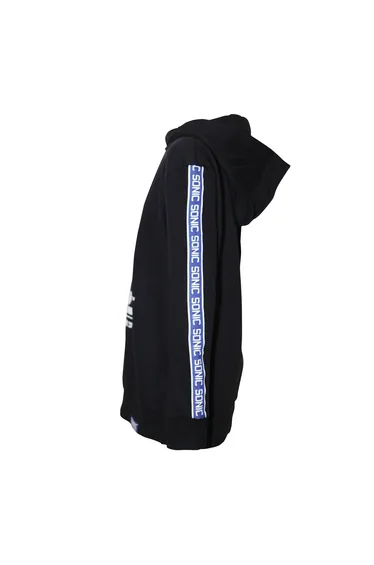 هودي أسود قطن بطبعة