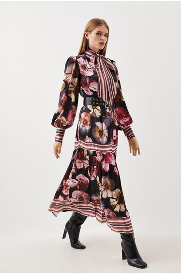 Floral Printed Woven Maxi Dress