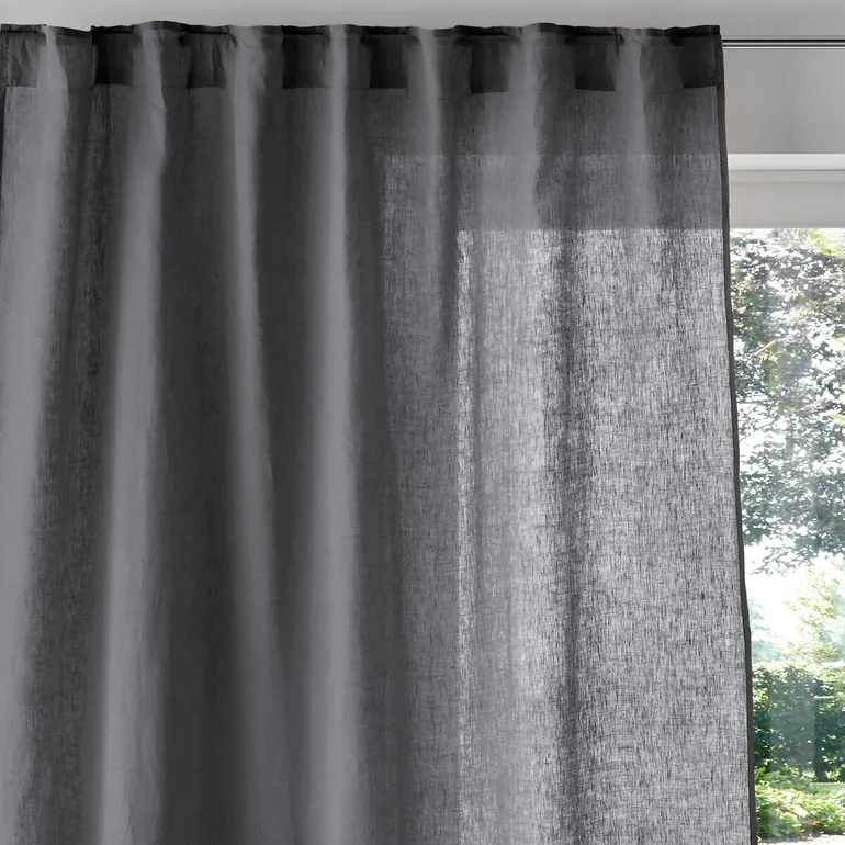 Onega Single Washed Linen Curtain with Concealed Tabs - 5
