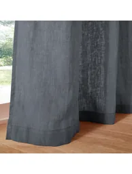 Onega Single Washed Linen Curtain with Concealed Tabs - 8