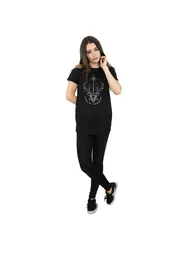 Harry Potter Womens/Ladies Expecto Patronum Cotton Boyfriend T-Shirt - Black - 2