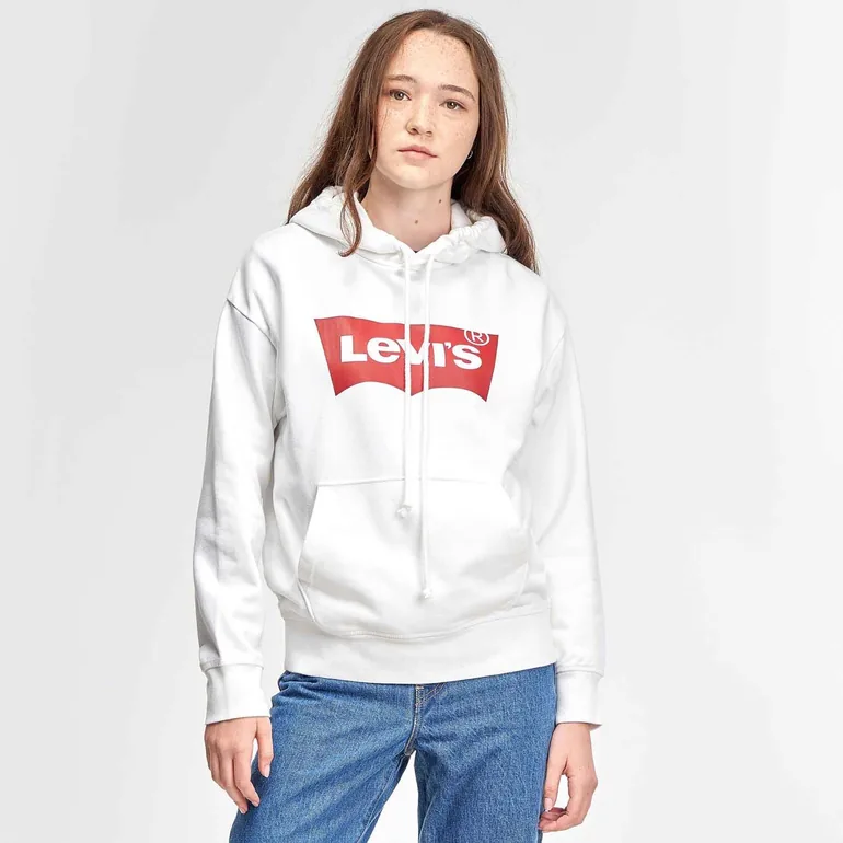 Women's Levis Graphic Standard Hoodie in White