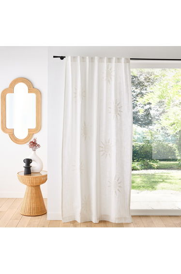 Melenaos 100% Cotton Bouclette Pattern Curtain