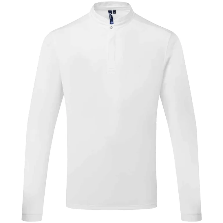 Premier Mens Essential Coolchecker Long-Sleeved Chef Shirt - White
