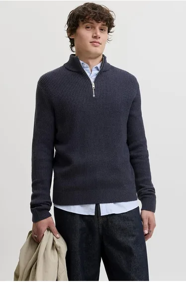 High Neck Half Zip Jumper