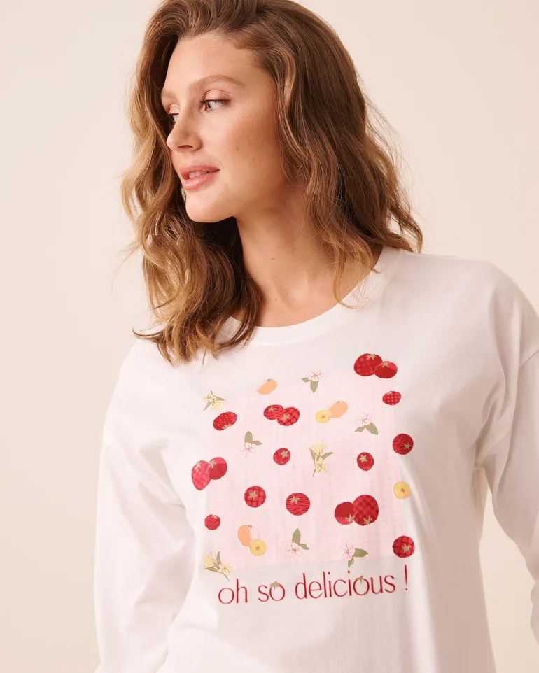 Tomato Print Cotton Long Sleeve Shirt - 2