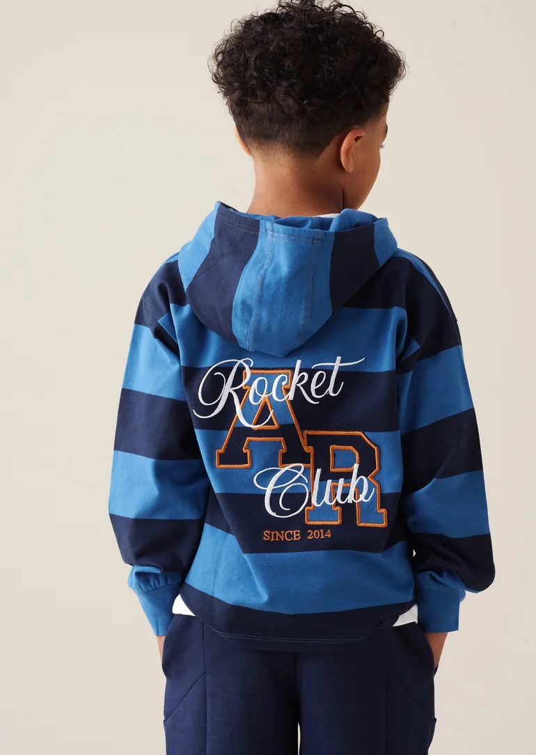 Marco Hooded Rugby Shirt - Blue - 2