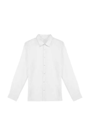 Native Spirit Mens Washed Long-Sleeved Shirt - White