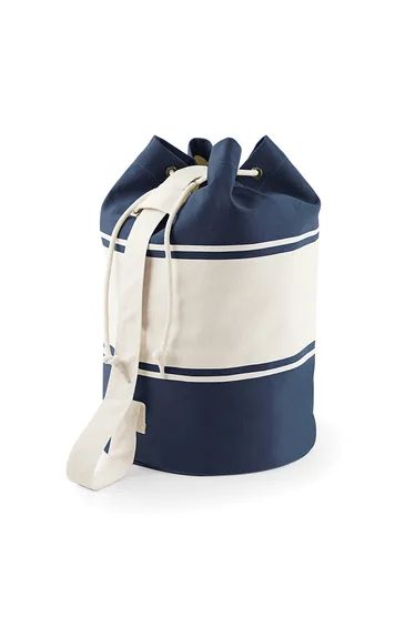 Quadra Canvas Duffel Bags - 30 Litres - French Navy/Off White