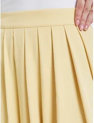Women Box Pleated A-Line Maxi Skirt - 3
