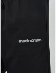 Men Black Slogan Oversized Joggers - 2