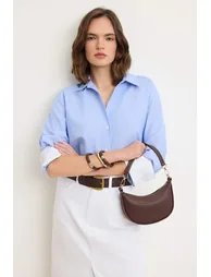 Brown Double Strap Women's Mini Shoulder Bag