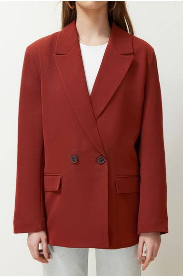 Burgundy Blazer Jacket product thumbnail 4