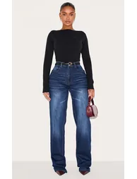 Shape Black Built In Bra Sculpt Boat Neck Long Sleeve Bodysuit