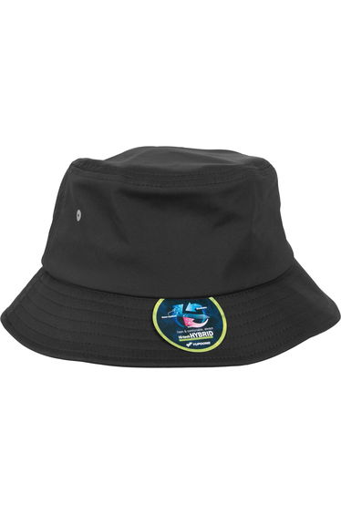 Flexfit By Yupoong Nylon Bucket Hat - Black