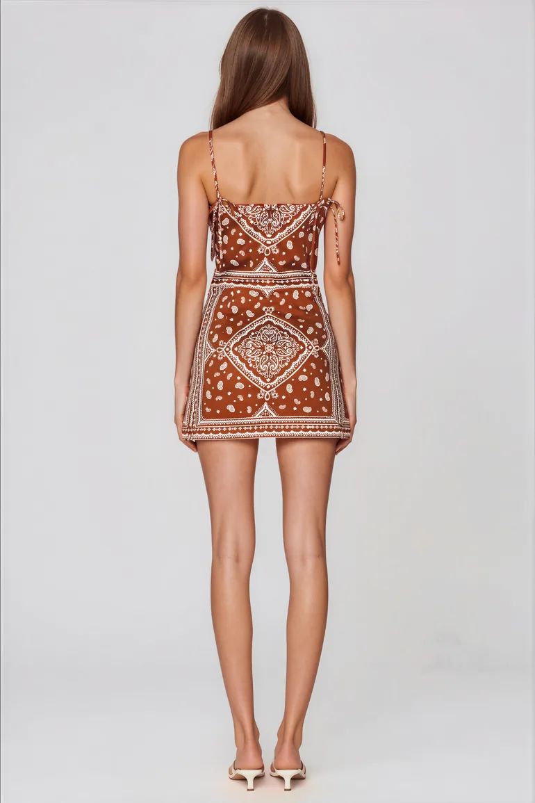 Keanu Spaghetti Print Mini Dress - 3