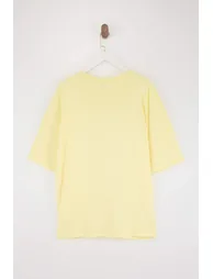Big Size Yellow Oversized /Wide Cut 100% T-Shirt - 5